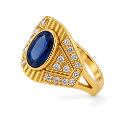Pre Owned 18ct Sapphire and Diamond Ring ZB895